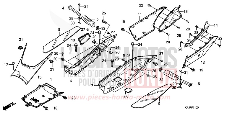 TOLE DE PLANCHER/CACHE CENTRAL von S-wing ABS PEARL COOL WHITE (NHA16) von 2011